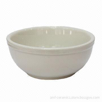 12.5oz Ceramic Nappie Bowl, Milk White Color, FDA-/Prop65-approved